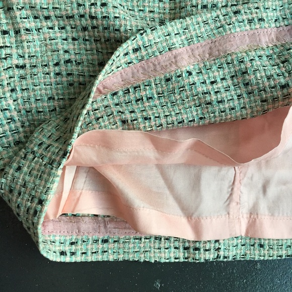 Tocca | 4 | Tweed Pencil Skirt Mint Green Pink - Picture 3 of 5
